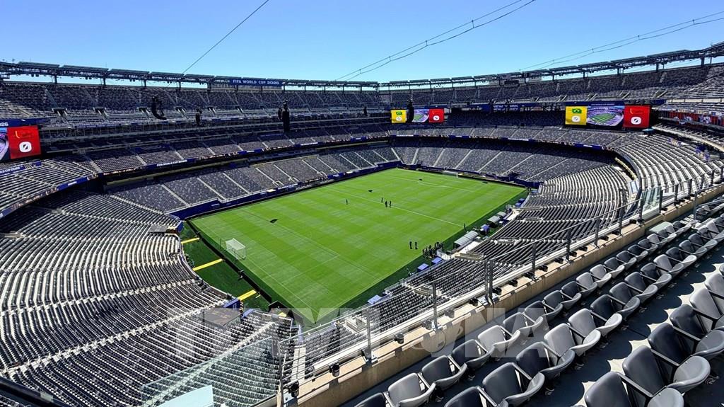 Sân vận động MetLife, nơi đăng cai 8 trận đấu, trong đó có trận Chung kết World Cup 2026. Ảnh: Thanh Tuấn - Phóng viên TTXVN tại Mỹ